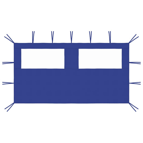 Vidaxl prieelzijwand met ramen 4x2 m blauw
