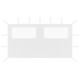 Vidaxl prieelzijwand met ramen 4x2 m wit