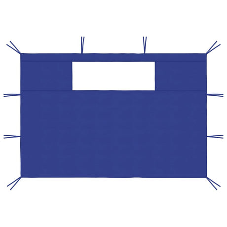 Vidaxl prieelzijwanden met ramen 2 st blauw