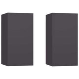 Vidaxl tv-meubels 2 st 30,5x30x60 cm bewerkt hout grijs