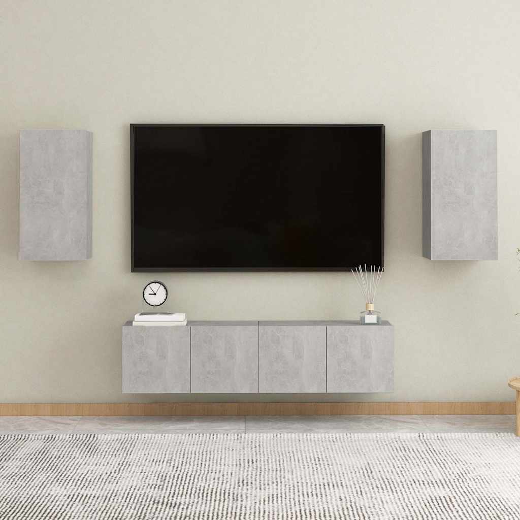 Vidaxl tv-meubel 30,5x30x60 cm bewerkt hout betongrijs