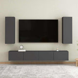 Vidaxl tv-meubelen 2 st 30,5x30x60 cm bewerkt hout hoogglans grijs