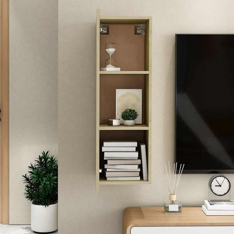 Vidaxl tv-meubel 30,5x30x90 cm bewerkt hout sonoma eikenkleurig