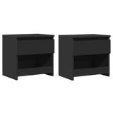 Vidaxl nachtkastjes 2 st 40x30x39 cm bewerkt hout zwart