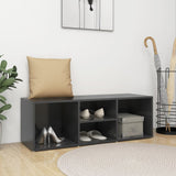 VidaXL shoe storage sofa 105x35x35 cm processed wood high gloss gray