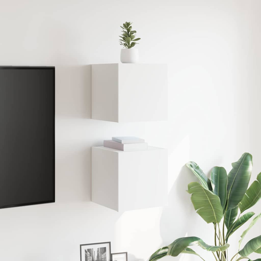 Vidaxl tv-wandmeubelen 2 st 30,5x30x30 cm wit
