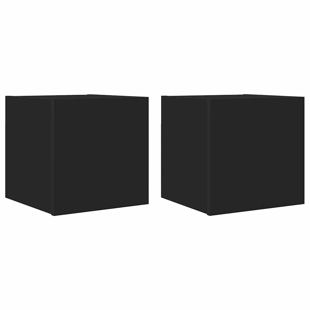Vidaxl tv-wandmeubelen 2 st 30,5x30x30 cm zwart