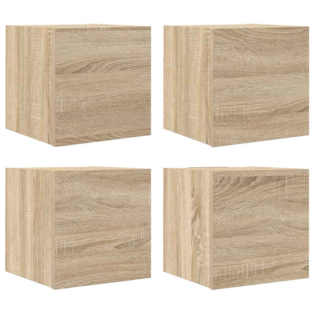 Vidaxl tv-wandmeubelen 4 st 30,5x30x30 cm sonoma eikenkleurig
