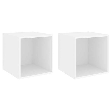 Vidaxl wandkasten 2 st 37x37x37 cm bewerkt hout wit