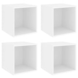 Vidaxl wandkasten 4 st 37x37x37 cm bewerkt hout wit