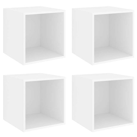 Vidaxl wandkasten 4 st 37x37x37 cm bewerkt hout wit