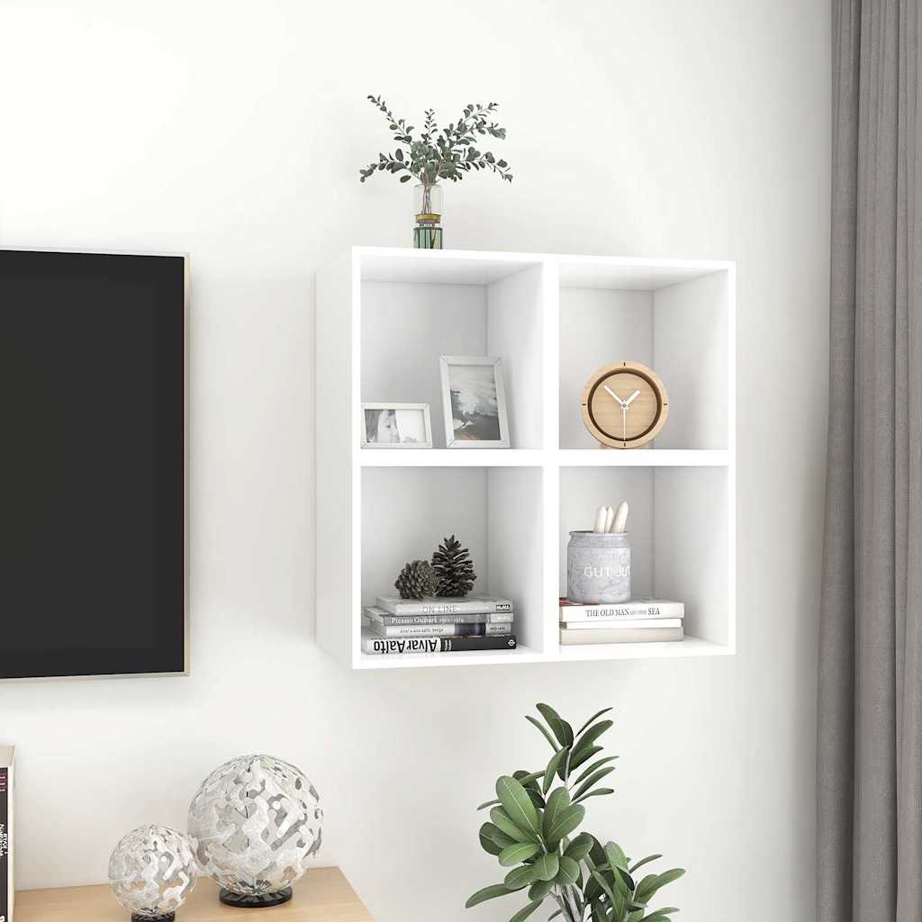 Vidaxl wandkasten 4 st 37x37x37 cm bewerkt hout wit