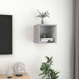 Vidaxl wandkast 37x37x37 cm bewerkt hout betongrijs