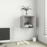 Vidaxl wandkast 37x37x37 cm bewerkt hout betongrijs