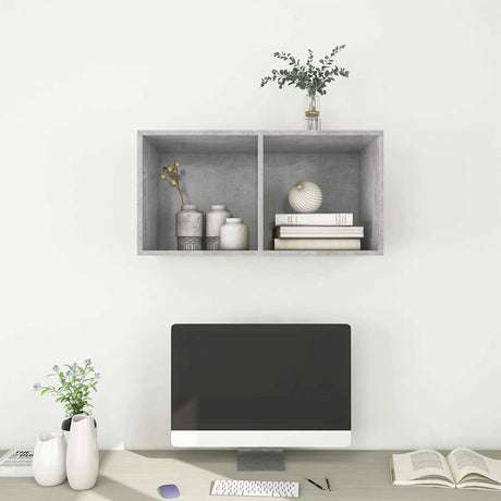 Vidaxl tv-wandmeubel 37x37x72 cm bewerkt hout betongrijs