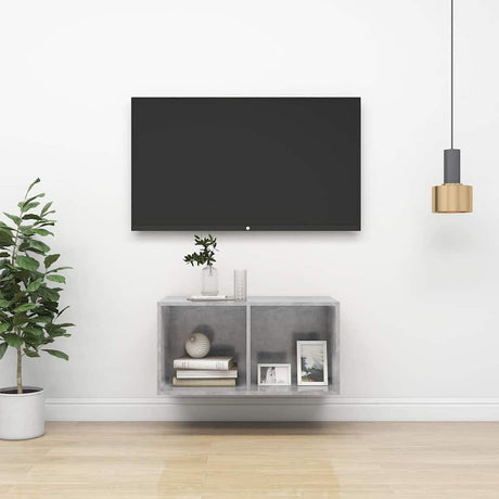 Vidaxl tv-wandmeubel 37x37x72 cm bewerkt hout betongrijs