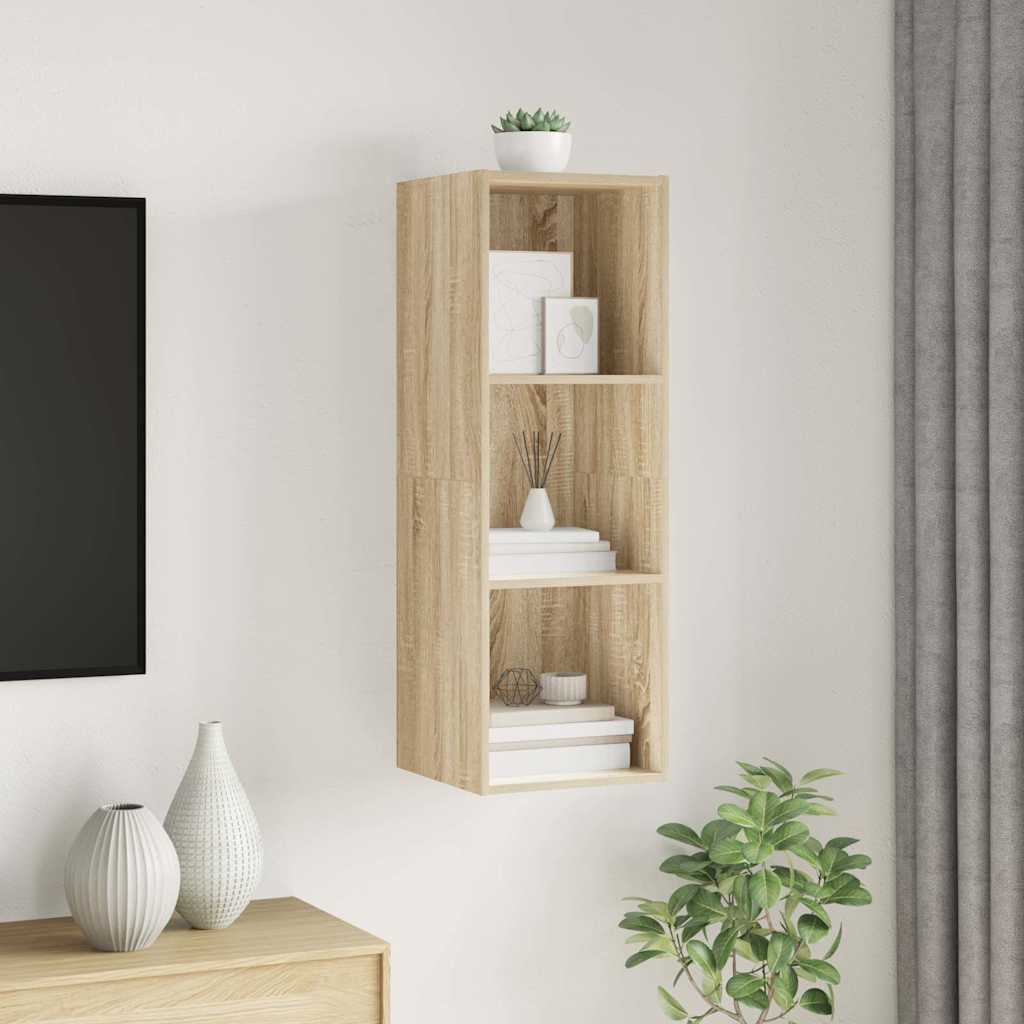 Vidaxl tv-wandmeubel 37x37x107 cm bewerkt hout sonoma eikenkleurig