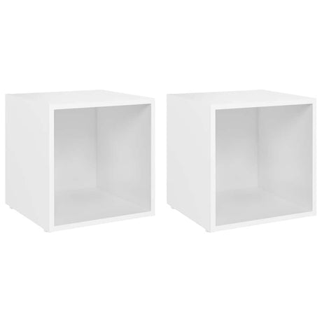 Vidaxl tv-meubelen 2 st 37x35x37 cm bewerkt hout wit