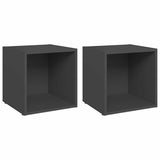 Vidaxl tv-meubelen 2 st 37x35x37 cm bewerkt hout grijs