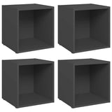 Vidaxl tv-meubelen 4 st 37x35x37 cm bewerkt hout grijs