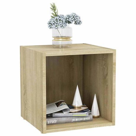 Vidaxl tv-meubel 37x35x37 cm bewerkt hout sonoma eikenkleurig
