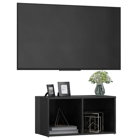 Vidaxl tv-meubel 72x35x36,5 cm bewerkt hout hoogglans grijs