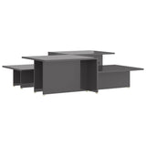 Vidaxl salontafels 2 st 111,5x50x33 cm bewerkt hout hoogglans grijs