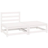 Vidaxl 2-delige loungeset massief grenenhout wit