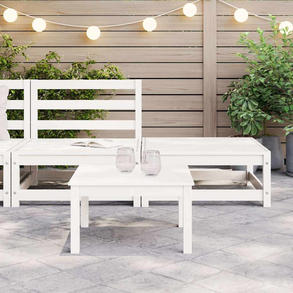 Vidaxl 2-delige loungeset massief grenenhout wit