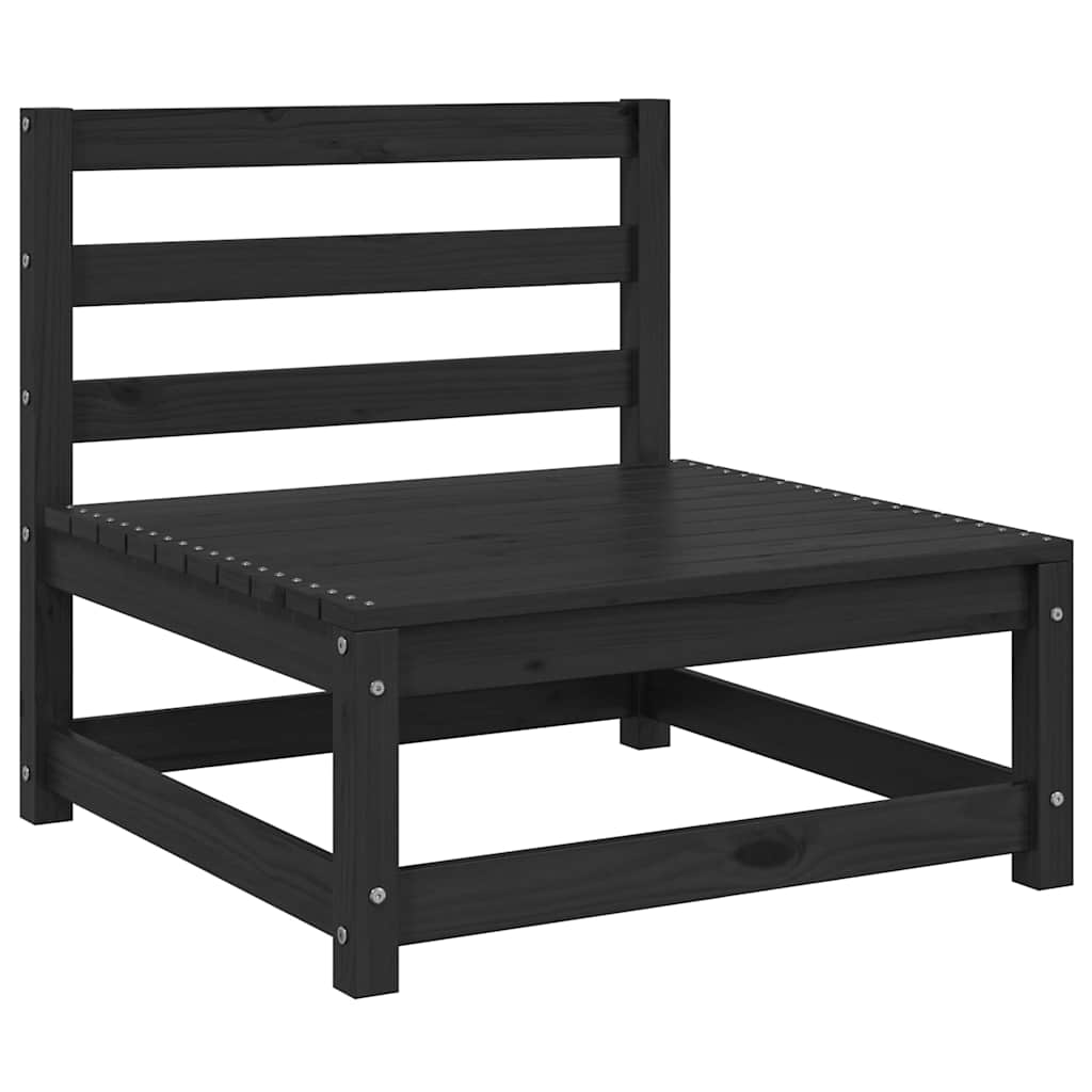 Vidaxl 3-delige loungeset massief grenenhout zwart