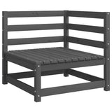 Vidaxl 2-delige loungeset met kussens massief grenenhout grijs