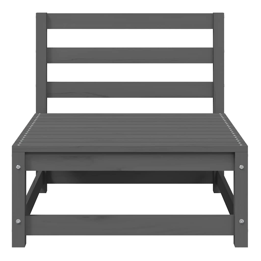 Vidaxl 2-delige loungeset met kussens massief grenenhout grijs