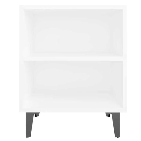 Vidaxl nachtkastje met metalen poten 40x30x50 cm wit