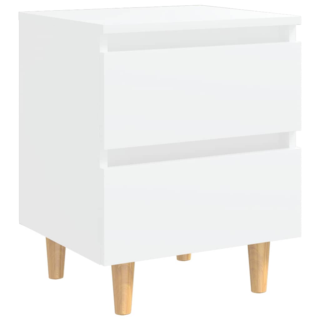 Vidaxl nachtkastjes 2 st met grenenhouten poten 40x35x50 cm wit