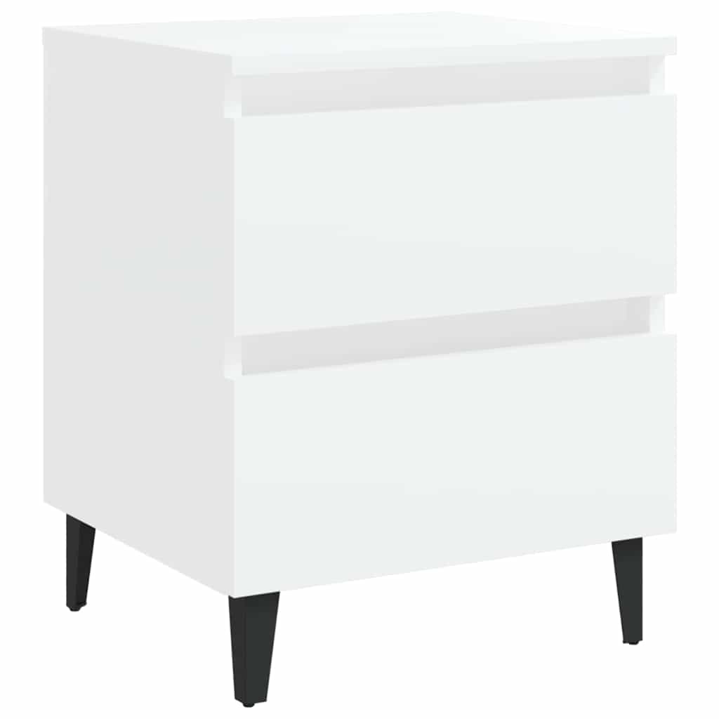 Vidaxl nachtkastje 40x35x50 cm bewerkt hout wit