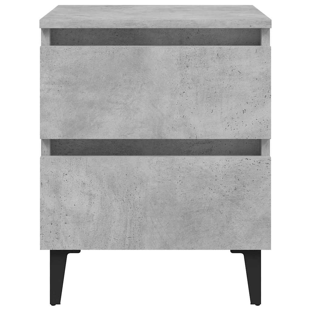 Vidaxl nachtkastje 40x35x50 cm bewerkt hout betongrijs
