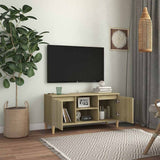 Vidaxl tv-meubel met houten poten 103,5x35x50 cm sonoma eikenkleurig