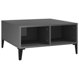 Vidaxl salontafel 60x60x30 cm bewerkt hout hoogglans grijs