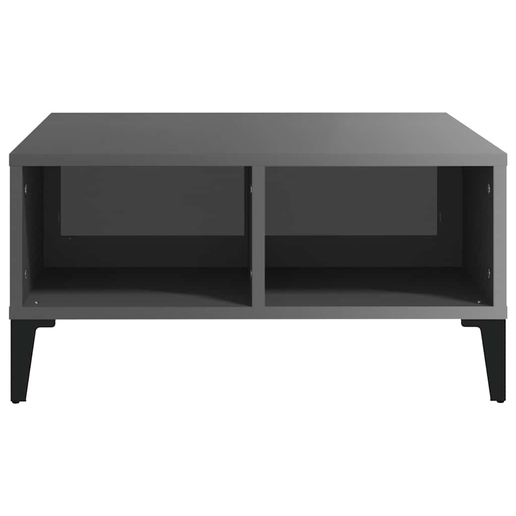 Vidaxl salontafel 60x60x30 cm bewerkt hout hoogglans grijs