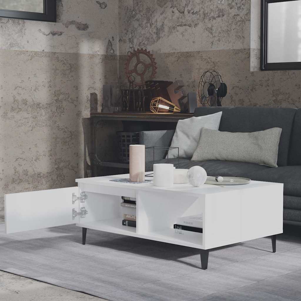 Vidaxl salontafel 90x60x35 cm bewerkt hout wit