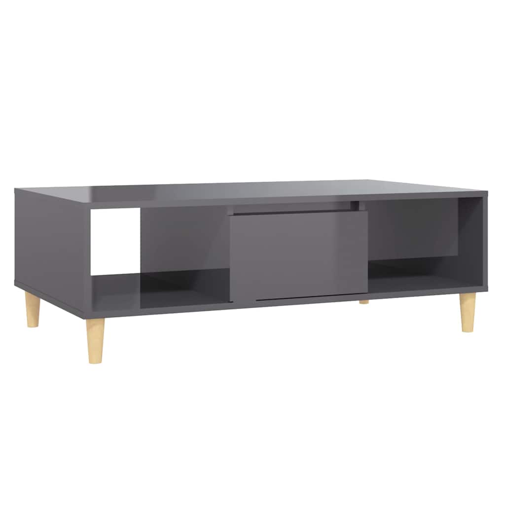 Vidaxl salontafel 103,5x60x35 cm bewerkt hout hoogglans grijs