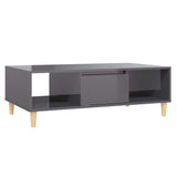 Vidaxl salontafel 103,5x60x35 cm bewerkt hout hoogglans grijs