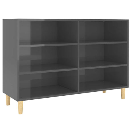 Vidaxl dressoir 103,5x35x70 cm bewerkt hout hoogglans grijs