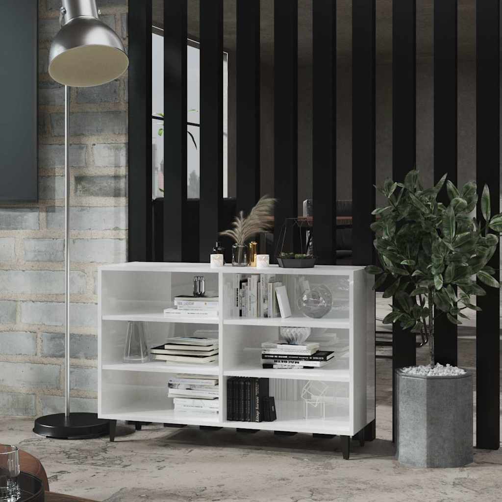 Vidaxl dressoir 103,5x35x70 cm bewerkt hout hoogglans wit