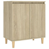 Vidaxl dressoir met houten poten 60x35x70 cm bewerkt hout sonoma eiken