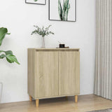 Vidaxl dressoir met houten poten 60x35x70 cm bewerkt hout sonoma eiken