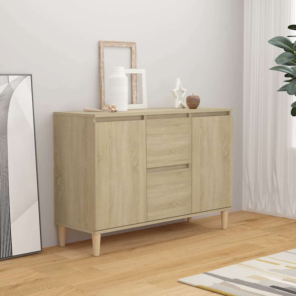 Vidaxl dressoir 101x35x70 cm bewerkt hout sonoma eikenkleurig