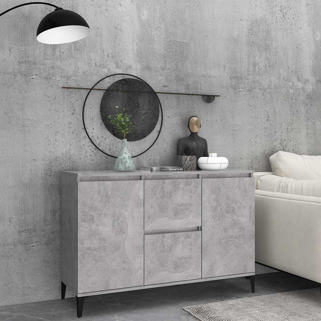 Vidaxl dressoir 102x35x70 cm bewerkt hout betongrijs