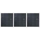 Vidaxl 48-delige opslagbakkenset met wandpanelen blauw en zwart