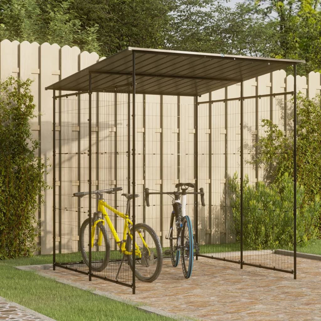 Vidaxl Bicycle Shed 190x190x222 cm Steel Black